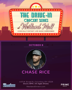 Chase Rice Live at Westland Mall Drive In @ Westland Mall Drive-In