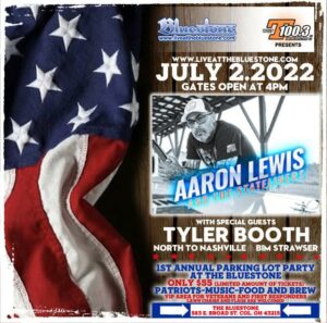 Aaron Lewis and the Stateliners July 2 @ The Bluestone (Parking lot)